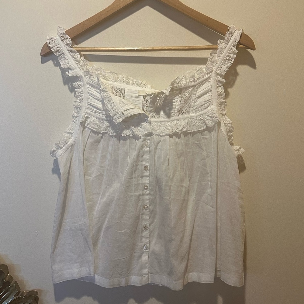 Doen Fidella Top Tank Blouse - White
